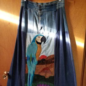 Vintage maxi jean skirt